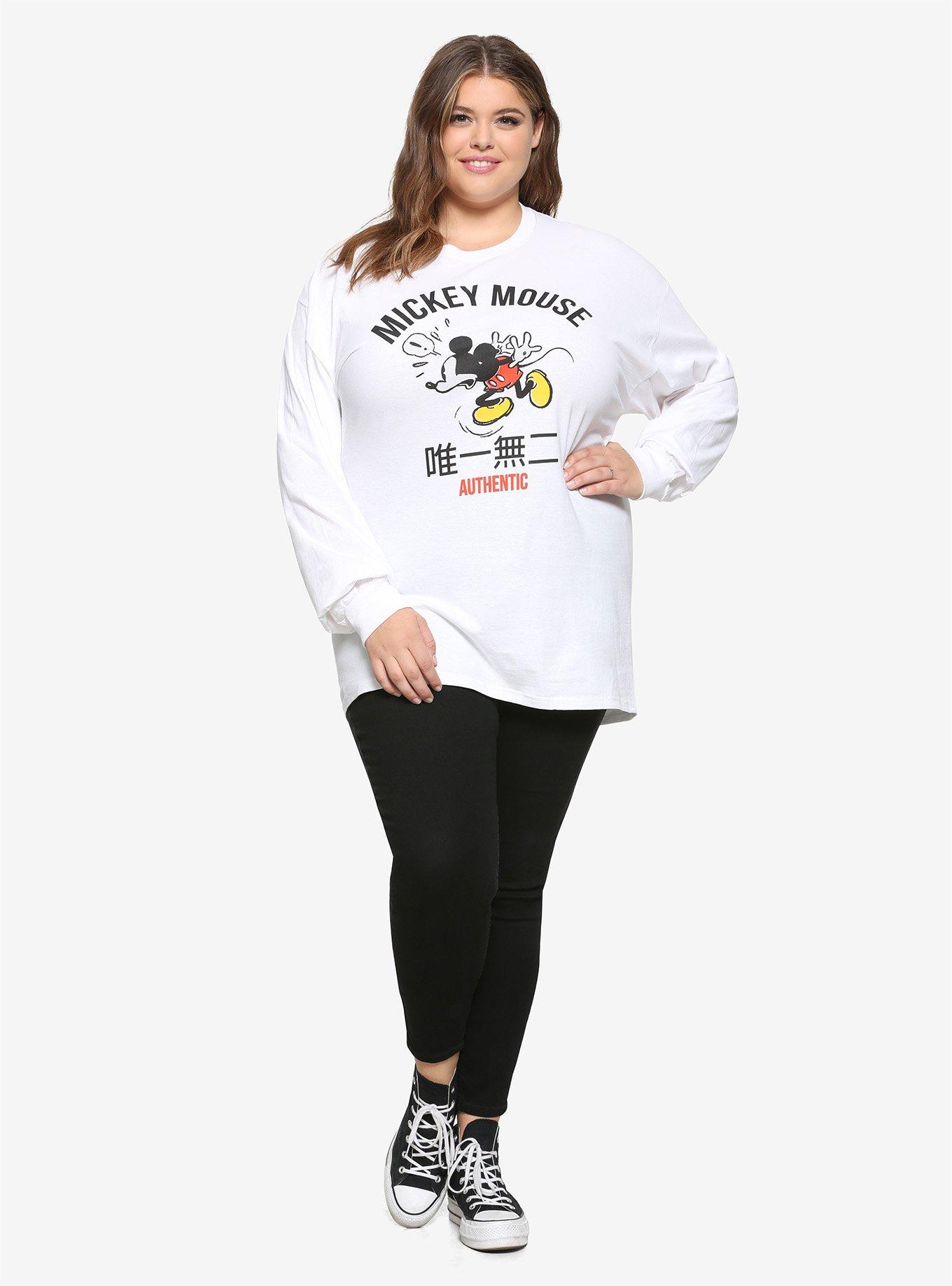 Disney Mickey Mouse Authentic Girls Long-Sleeve T-Shirt Plus Size, MULTI, alternate