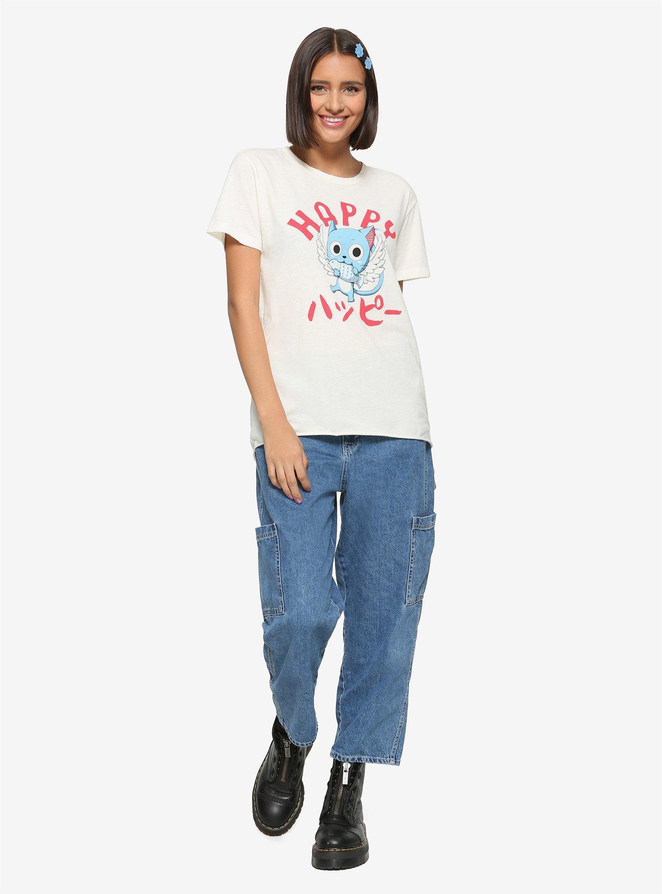 Fairy Tail Happy & Fish Girls T-Shirt, MULTI, alternate