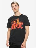 AC/DC Flame Logo Girls T-Shirt, BLACK, alternate
