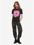 Blink-182 Neon Pink Logo Girls T-Shirt, BLACK, alternate