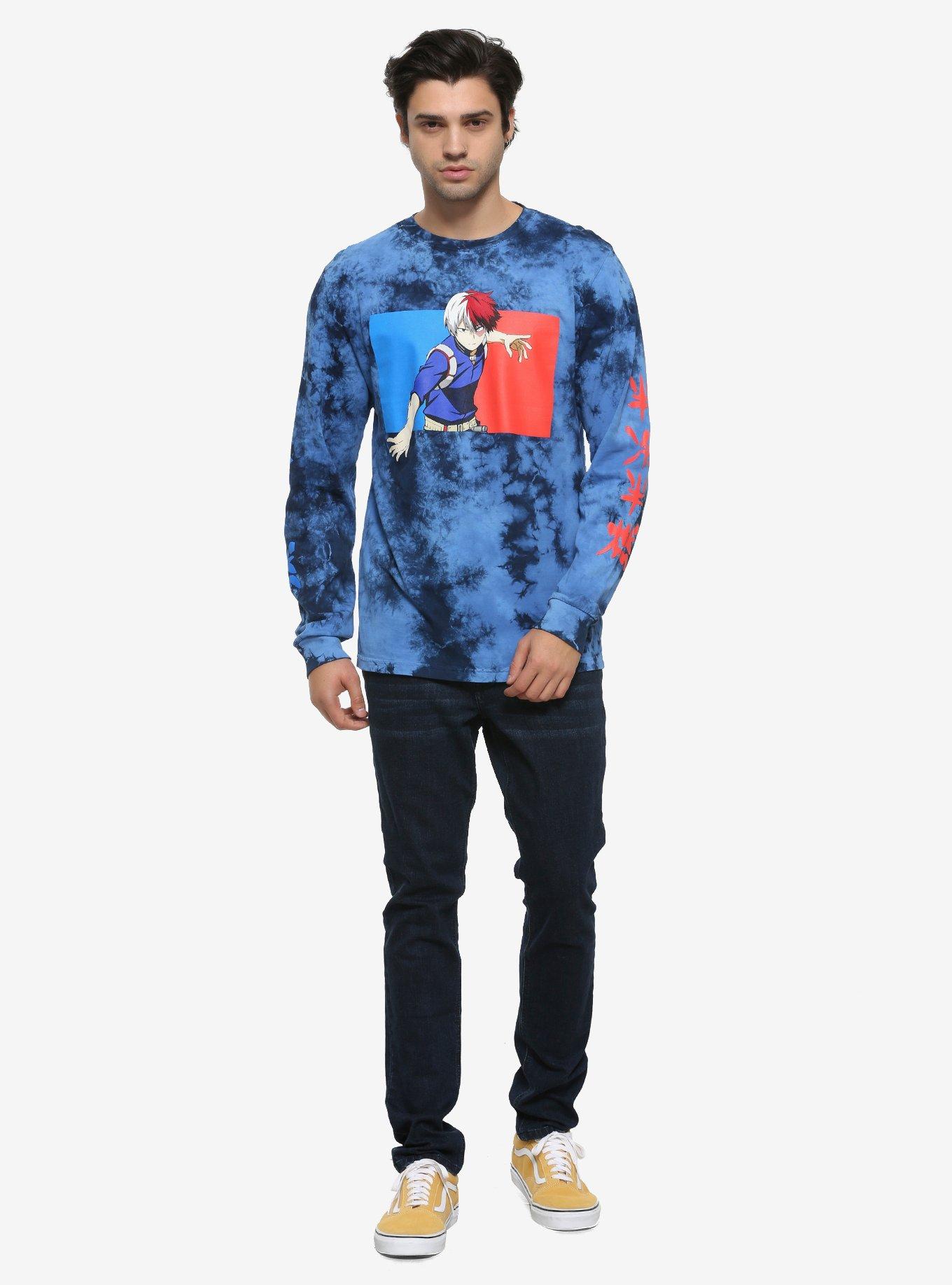 My Hero Academia Shoto Todoroki Tie-Dye Long-Sleeve T-Shirt, MULTI, alternate