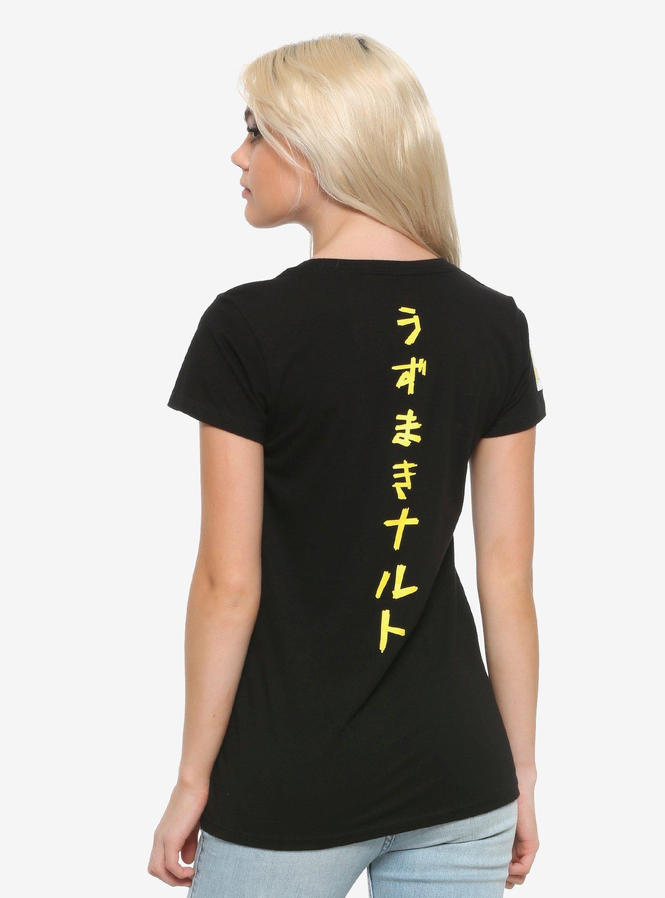 Naruto Shippuden Glitchy Font Girls T-Shirt, MULTI, alternate