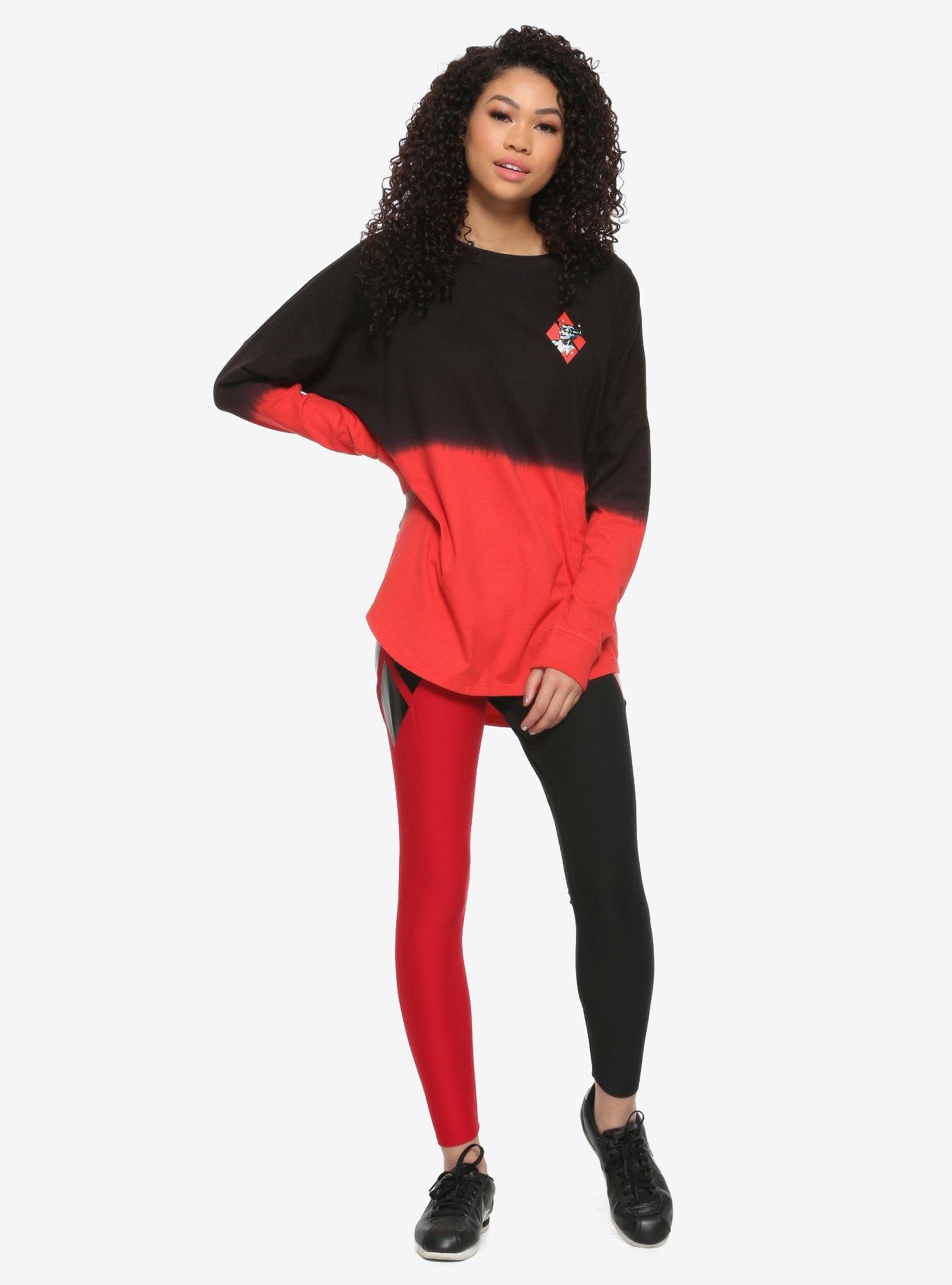 DC Comics Harley Quinn Dip-Dye Girls Athletic Jersey, MULTI, alternate