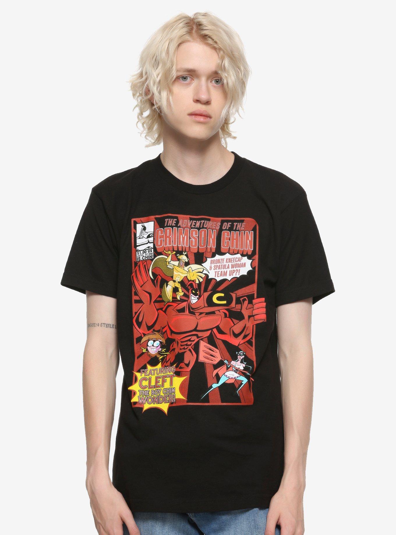 The Fairly OddParents Crimson Chin Comic T-Shirt, BLACK, alternate