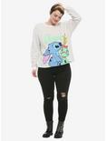 Disney Lilo & Stitch Scrump & Stitch Girls Crop Sweatshirt Plus Size, MULTI, alternate