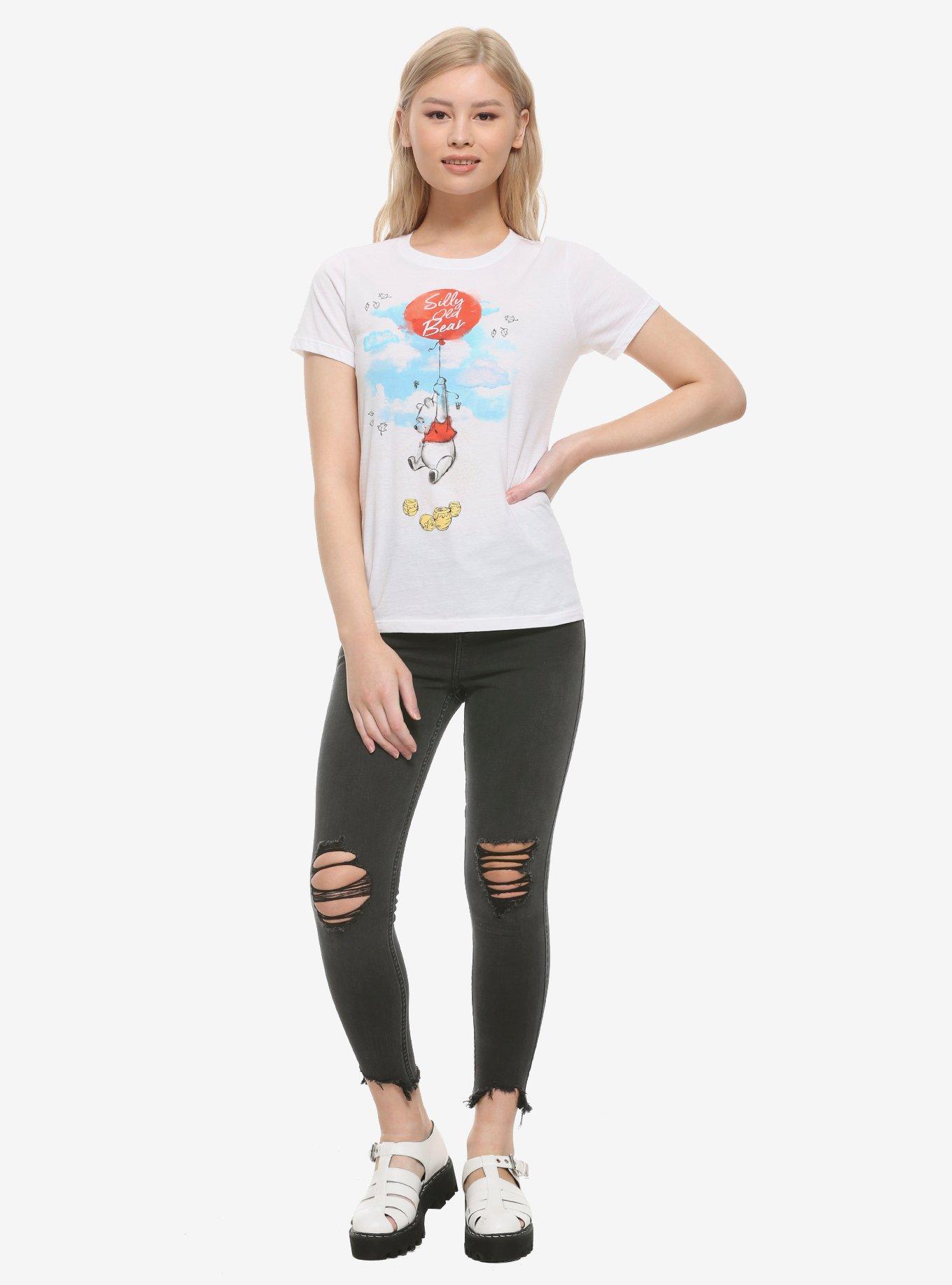 Disney Winnie The Pooh Silly Old Bear Watercolor Girls T-Shirt, MULTI, alternate