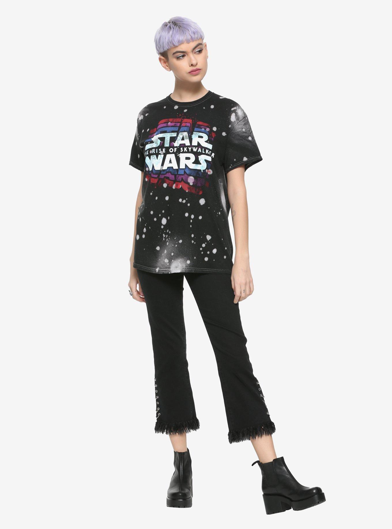 Star Wars: The Rise Of Skywalker Multicolor Acid Wash Girls T-Shirt, MULTI, alternate