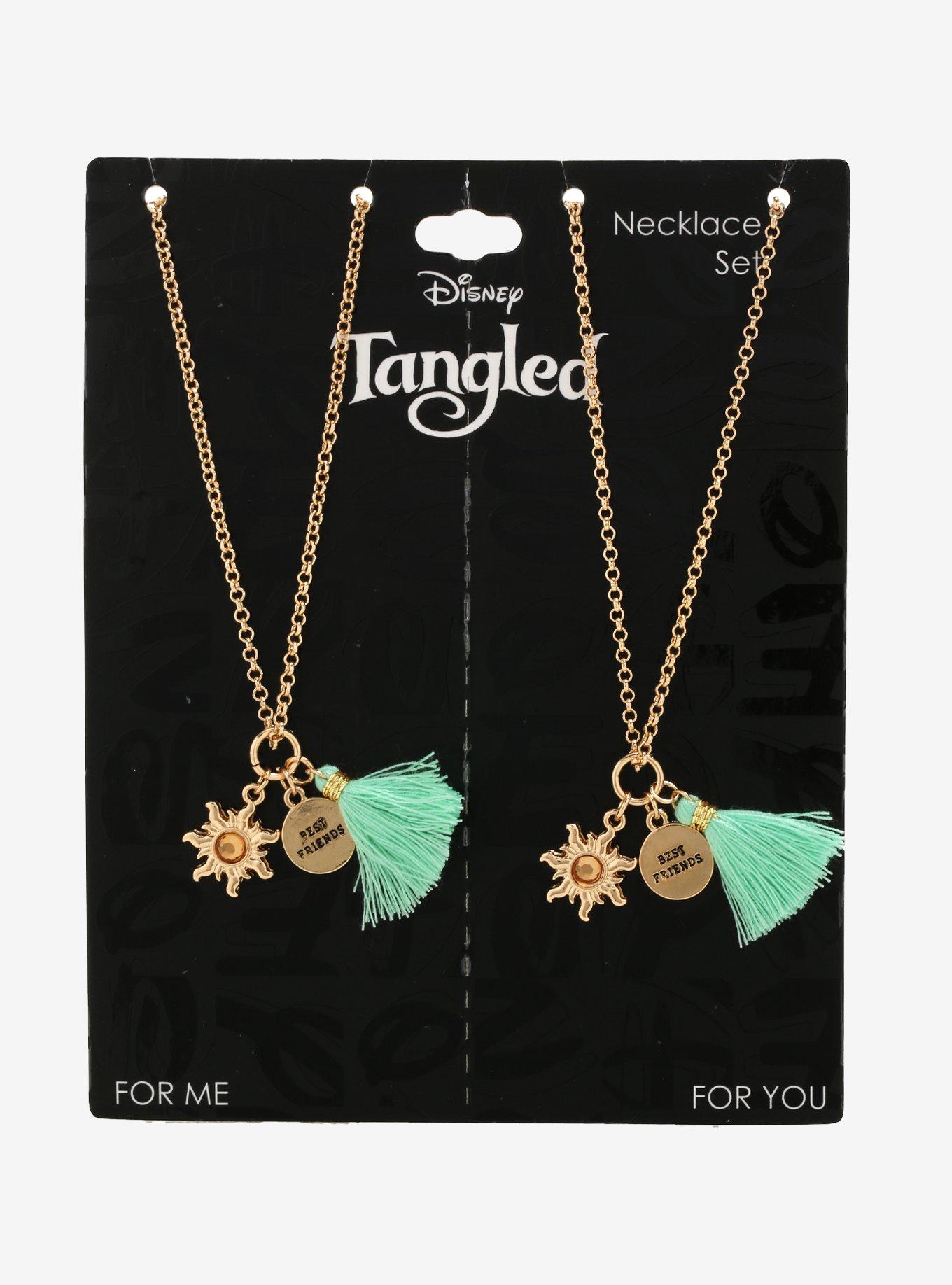 Disney Tangled Sun Tassel Best Friend Necklace Set, , alternate