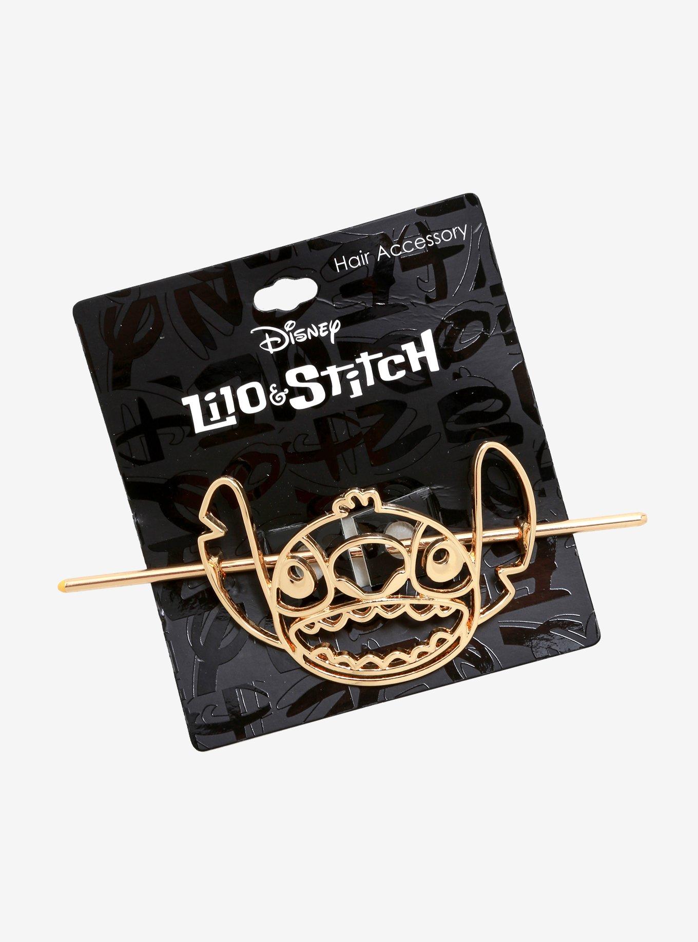 Disney Lilo & Stitch Gold Stitch Bun Pin, , alternate