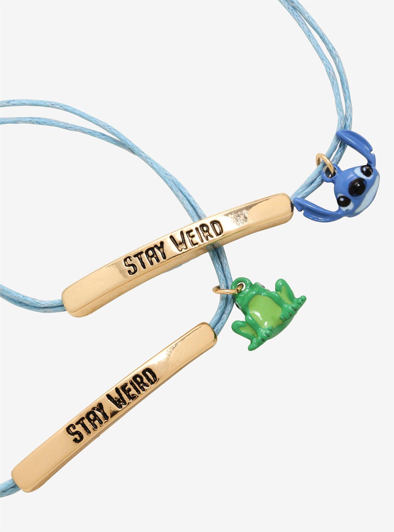 Disney Lilo & Stitch Stay Weird Best Friend Cord Bracelet Set, , alternate