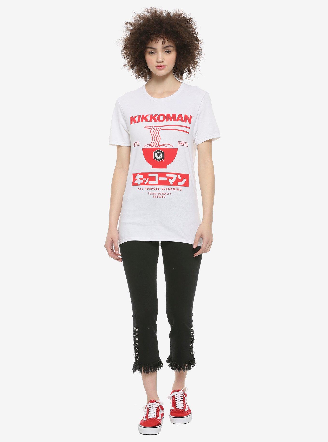 Kikkoman Soy Sauce Label T-Shirt, RED, alternate