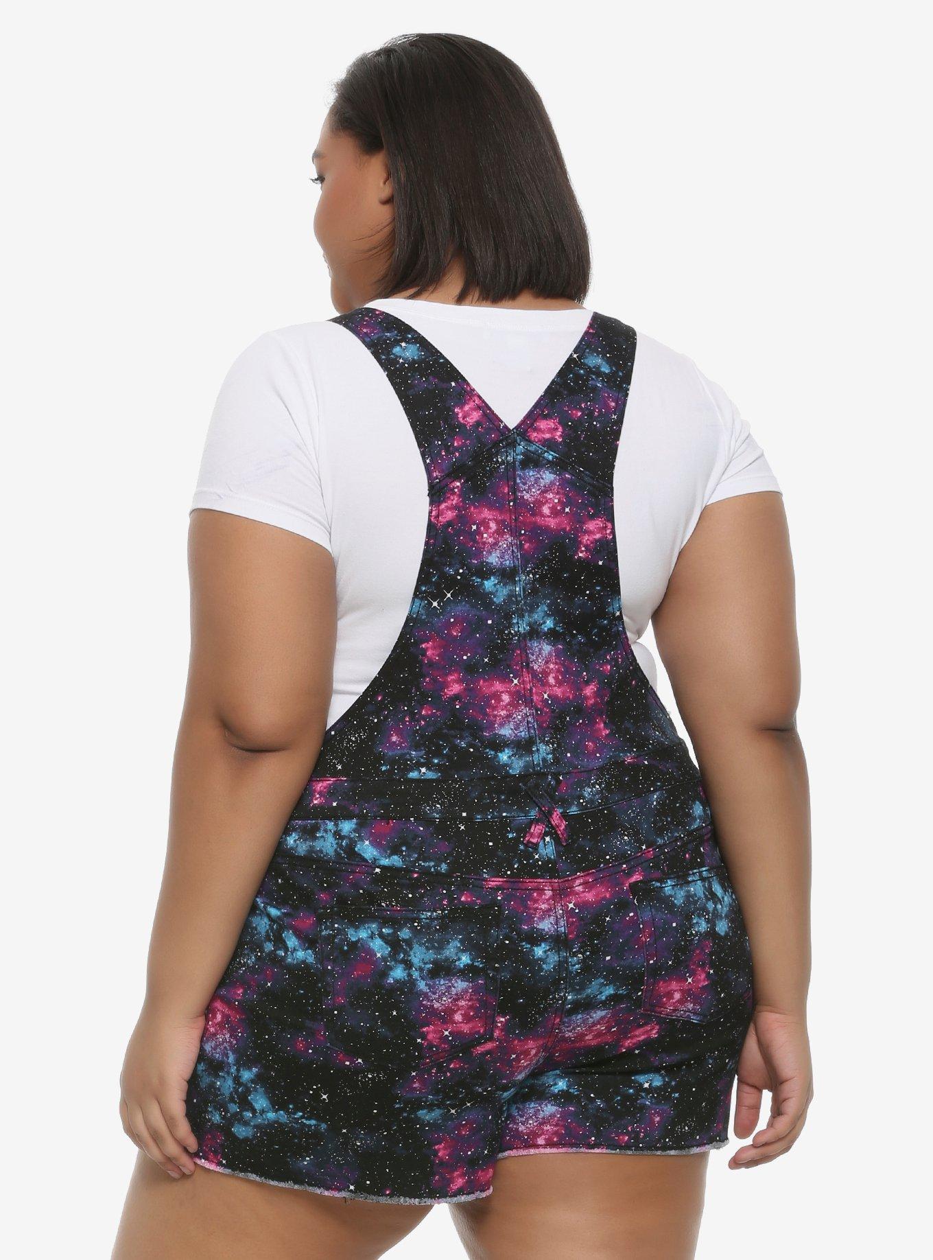 HT Denim Galaxy Shortalls Plus Size, GALAXY, alternate