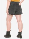 HT Denim Ultra Hi-Rise Washed Black Vintage Cut-Off Shorts Plus Size, BLACK, alternate