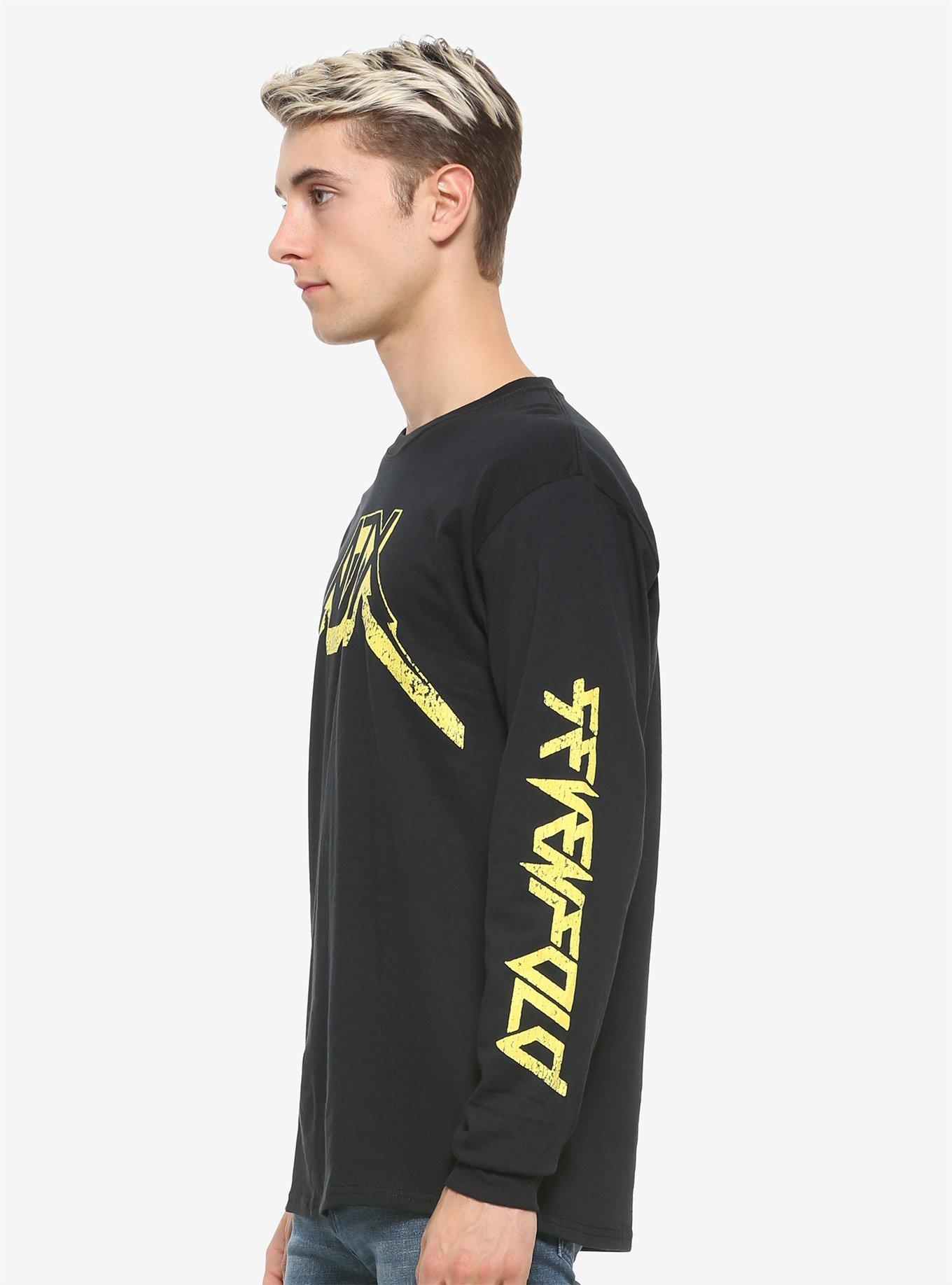 Avenged Sevenfold Metal Font Long-Sleeve T-Shirt, BLACK, alternate