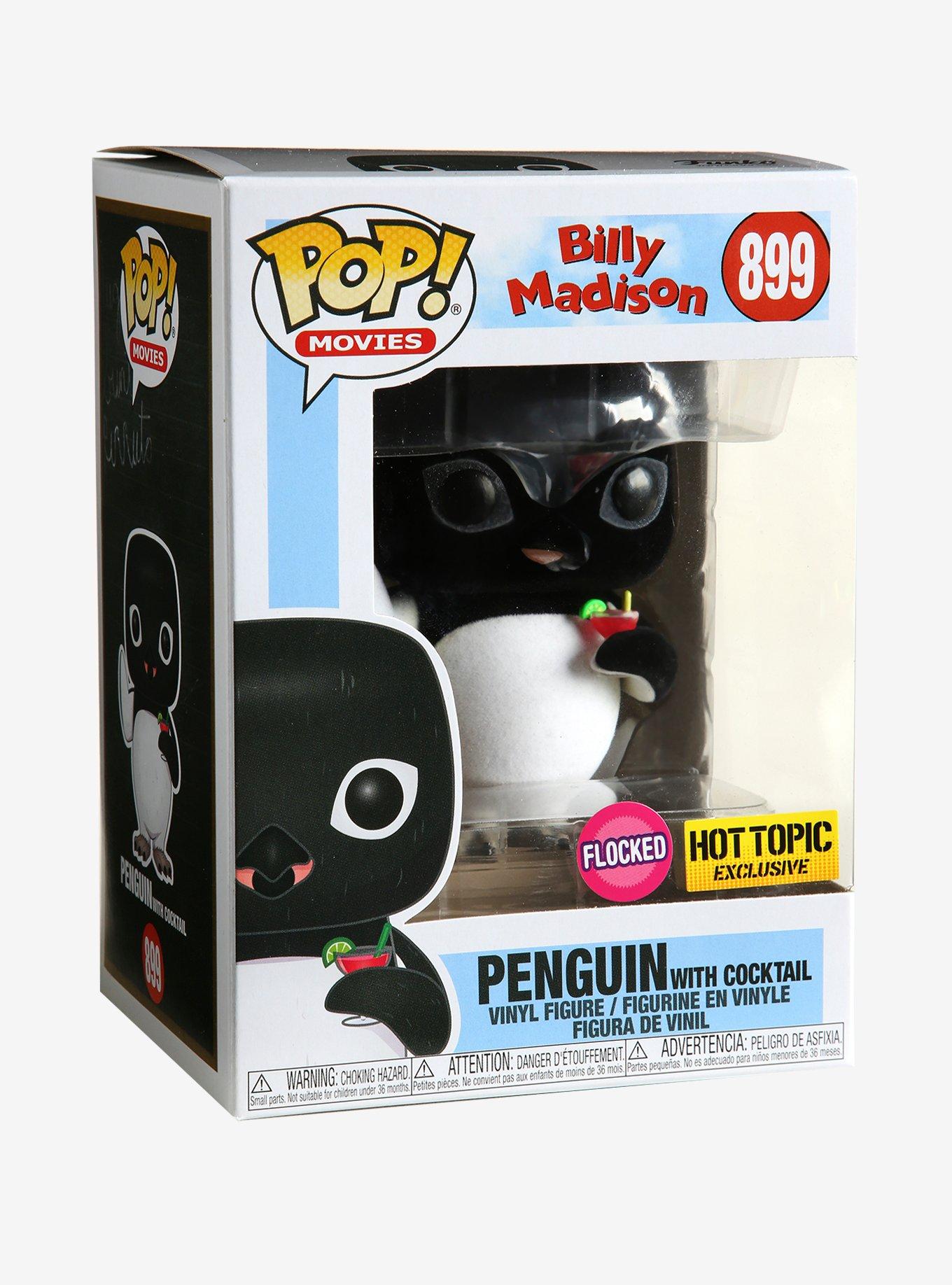 Funko Billy Madison Pop! Movies Penguin With Cocktail (Flocked) Vinyl Figure Hot Topic Exclusive, , alternate