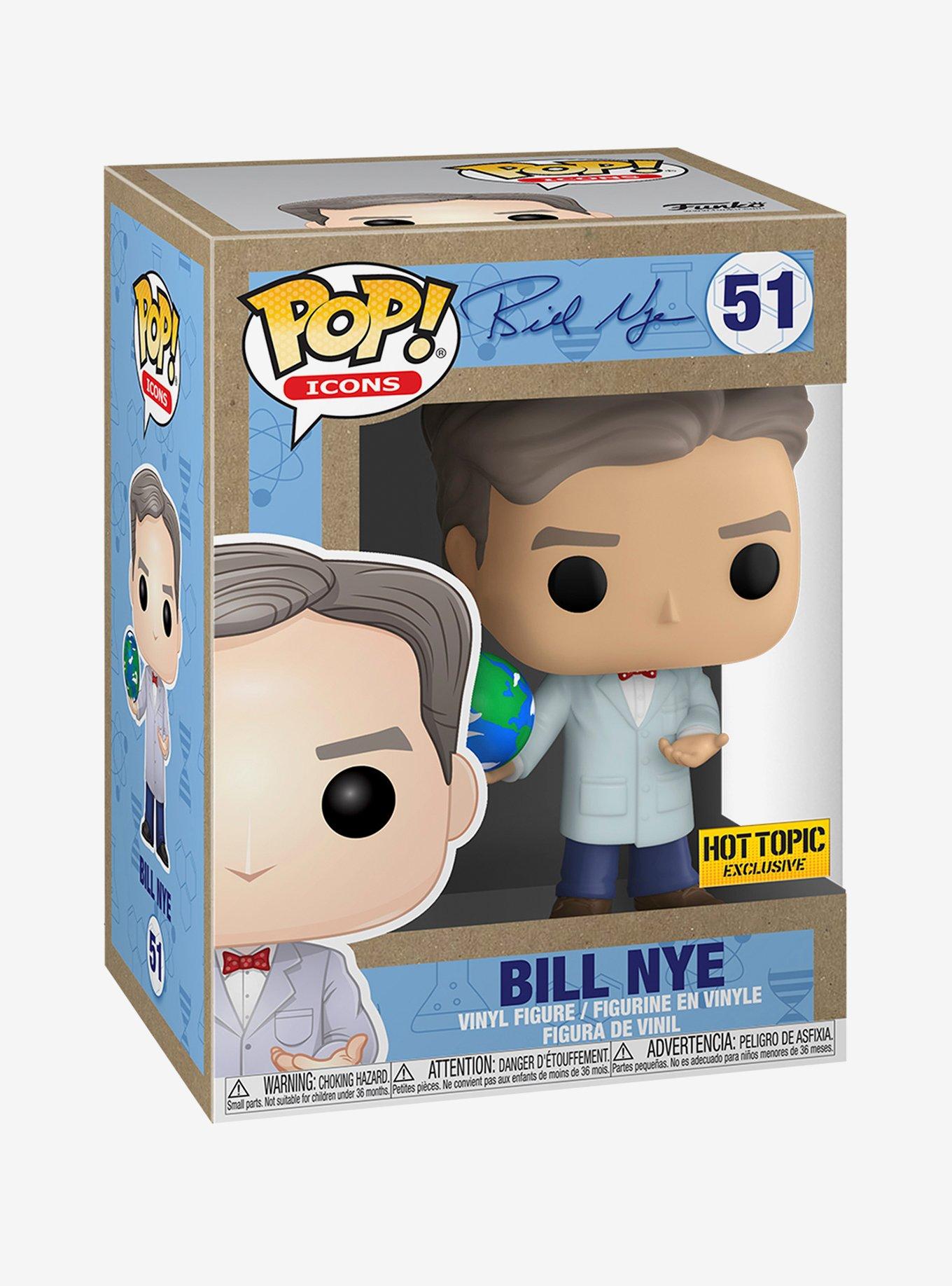 Funko Pop! Icons Bill Nye (With Globe) Vinyl Figure Hot Topic Exclusive, , alternate