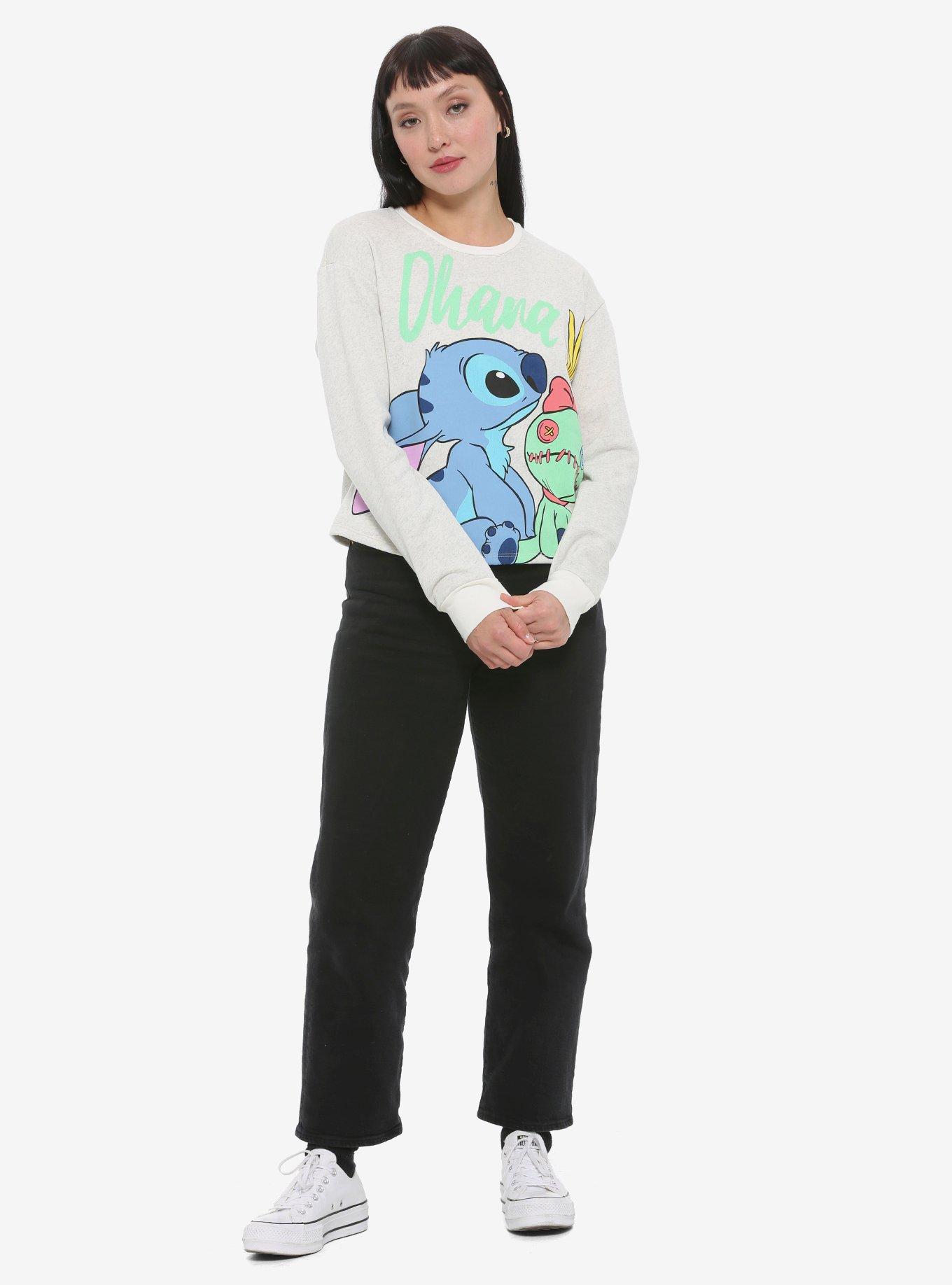 Disney Lilo & Stitch Scrump & Stitch Girls Crop Sweatshirt, MULTI, alternate