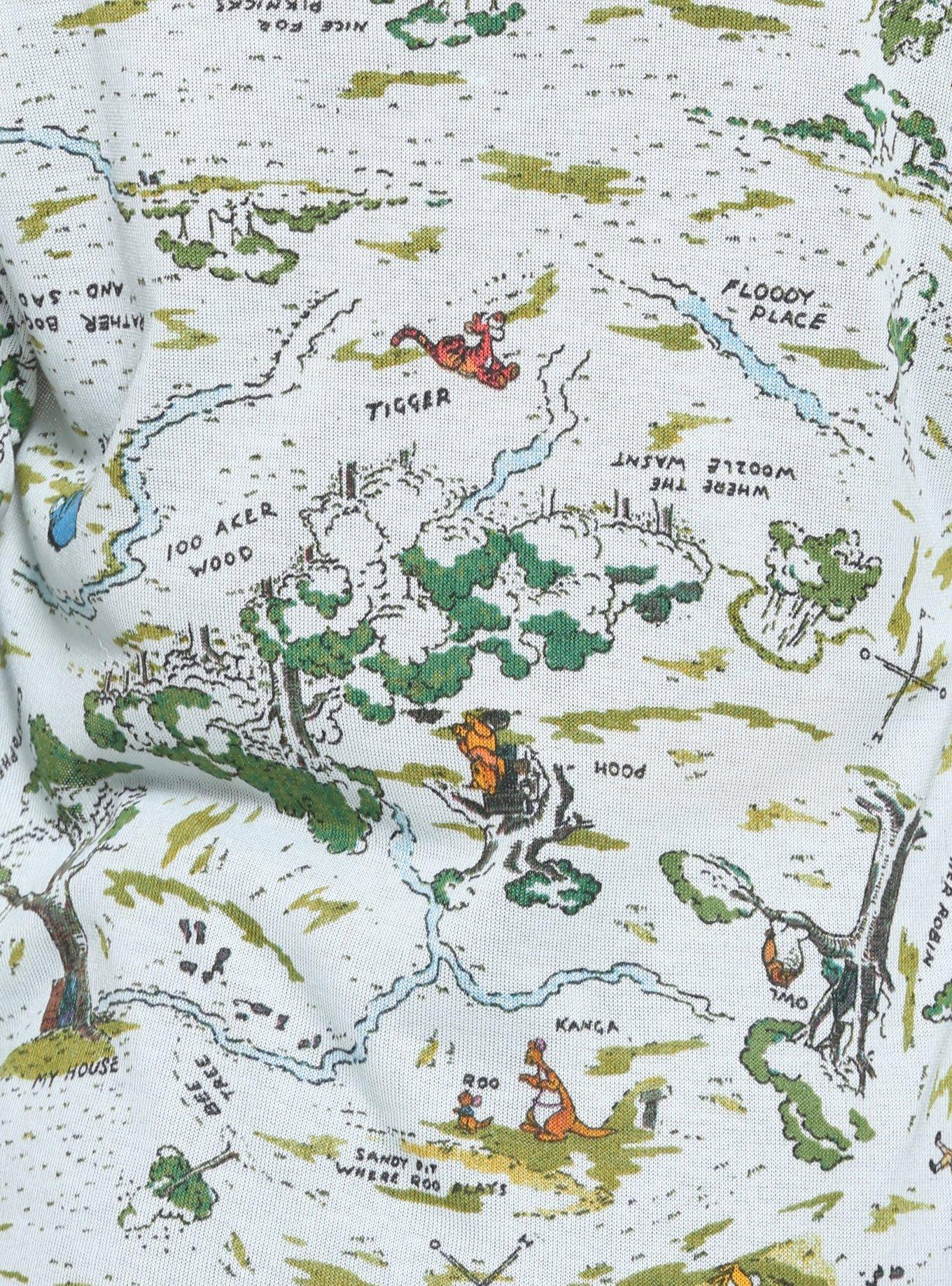Disney Winnie The Pooh Hundred Acre Wood Map Girls Flyaway Cardigan, MULTI, alternate