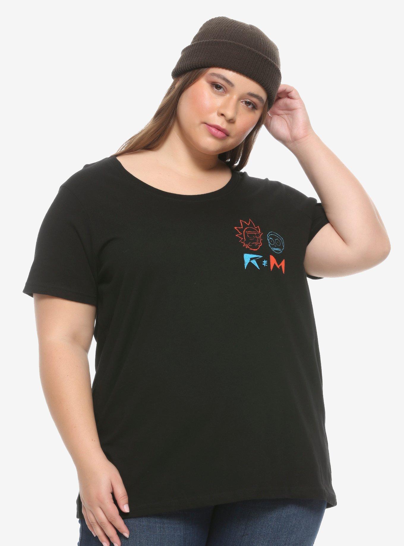 Rick And Morty Punk Art Girls T-Shirt Plus Size, MULTI, alternate
