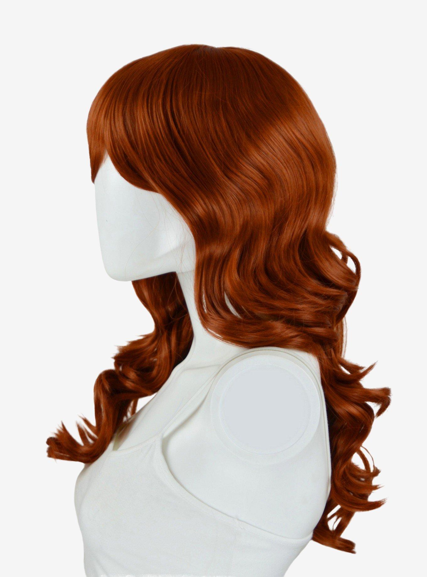 Epic Cosplay Hestia Copper Red Shoulder Length Curly Wig, , hi-res