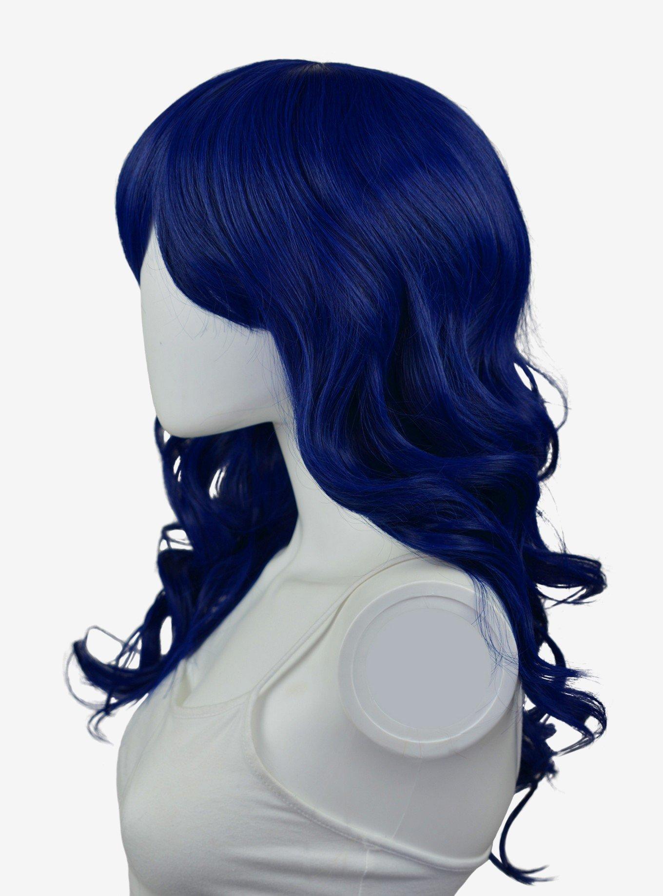 Epic Cosplay Hestia Midnight Blue Shoulder Length Curly Wig, , alternate