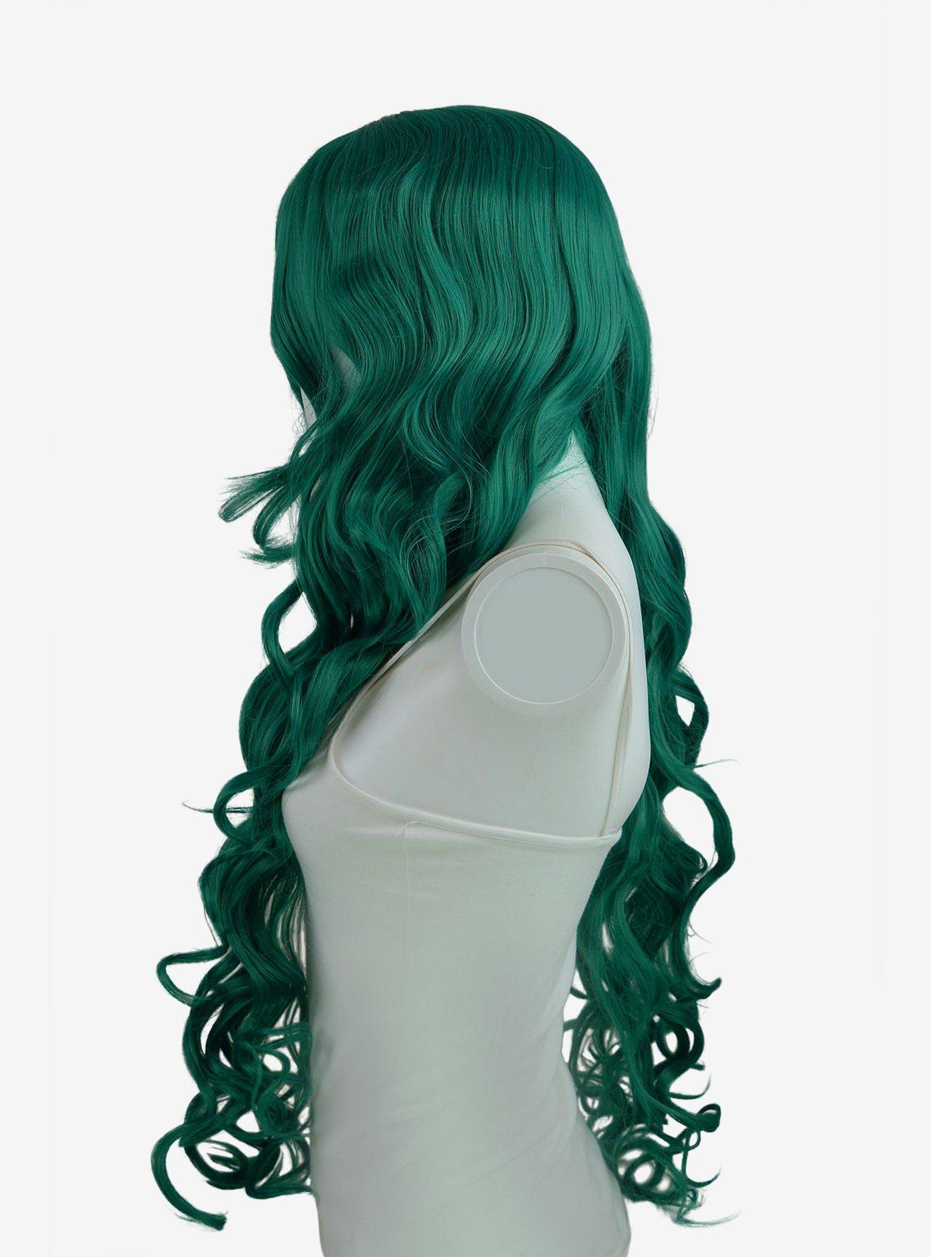 Epic Cosplay Hera Emerald Green Long Curly Wig, , alternate