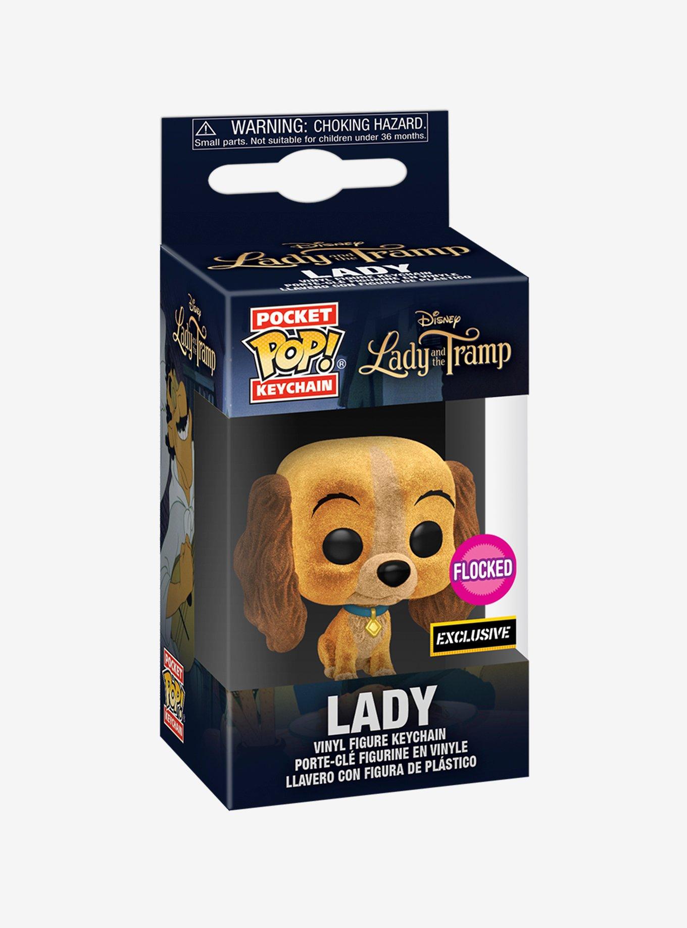 Funko Pocket Disney Lady And The Tramp Pop! Lady Flocked Vinyl Key Chain, , alternate