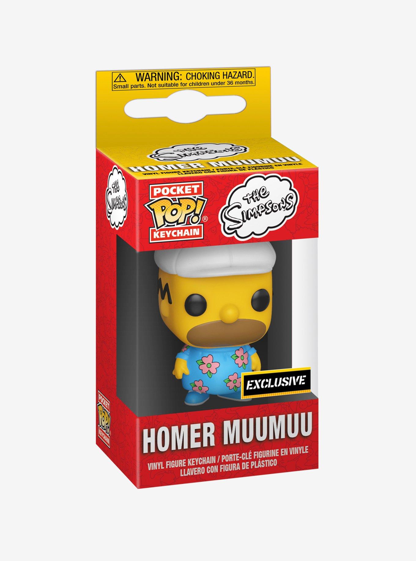 Funko The Simpsons Pocket Pop! Homer Muumuu Vinyl Key Chain Hot Topic Exclusive, , alternate