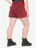 HT Denim Ultra Hi-Rise Washed Red Vintage Cut-Off Shorts Plus Size, ACID, alternate