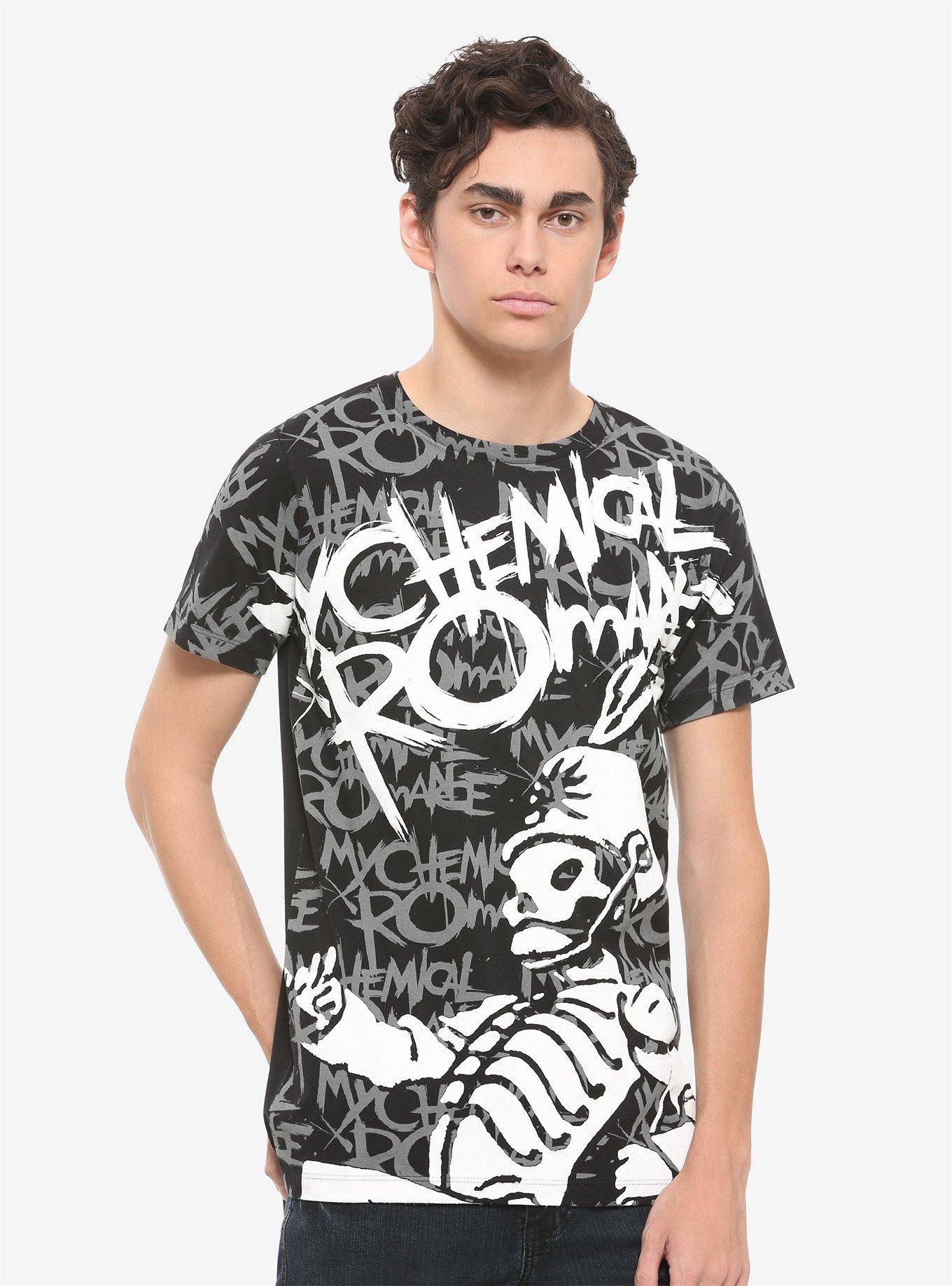 My Chemical Romance The Black Parade Belt Print T-Shirt, BLACK, alternate