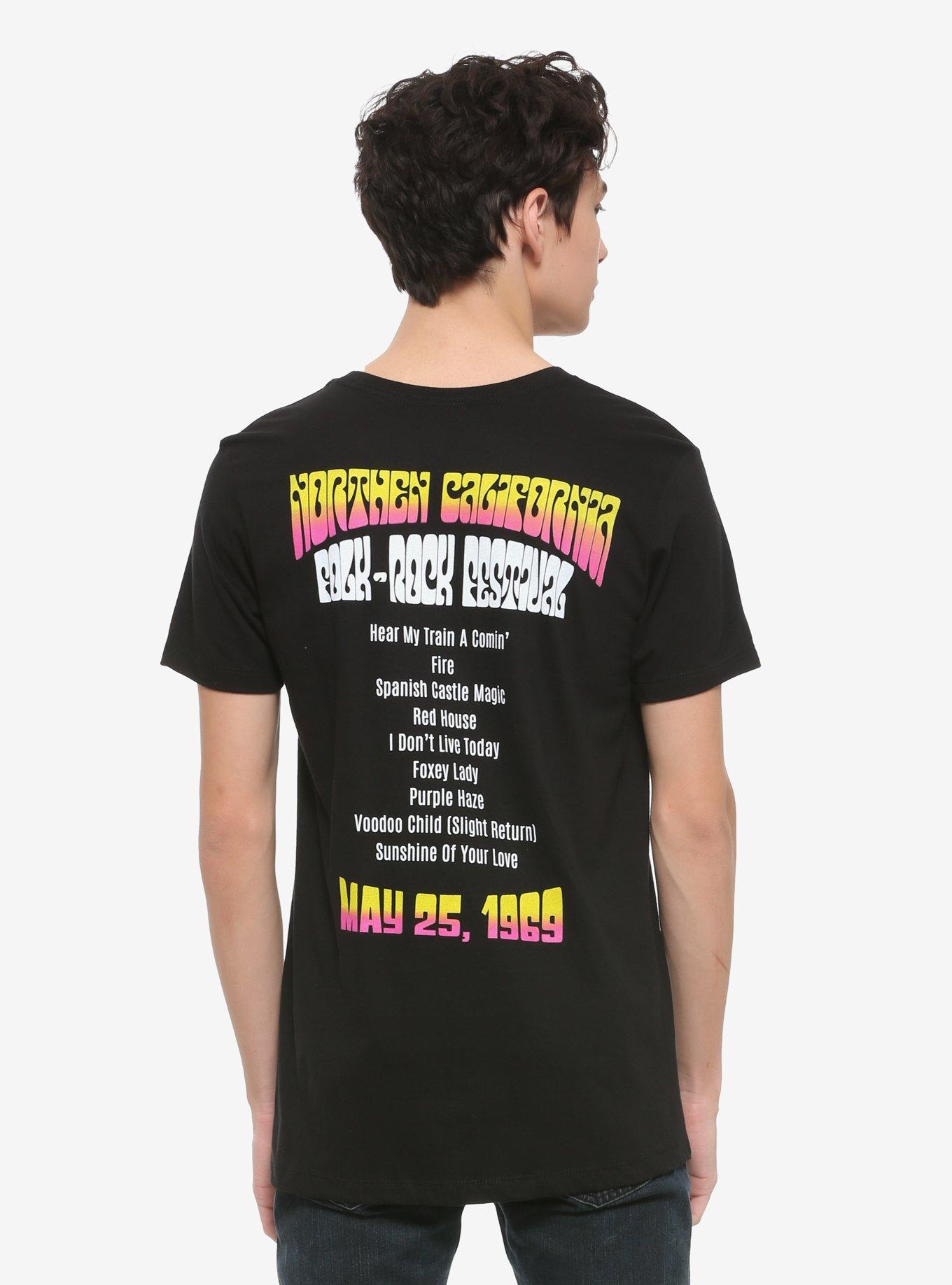 The Jimi Hendrix Experience Festival T-Shirt, BLACK, alternate