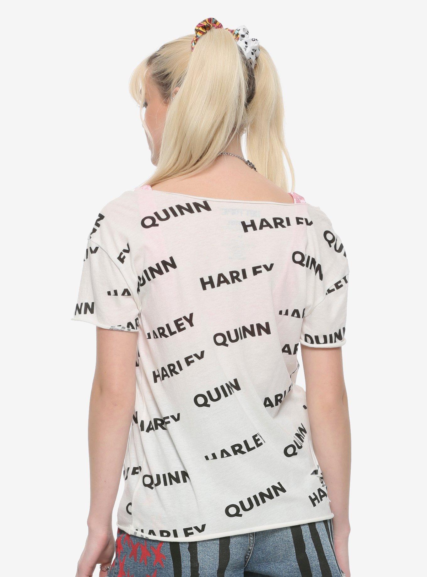 DC Comics Birds Of Prey Harley Quinn Destructed Cosplay T-Shirt, MULTI, alternate