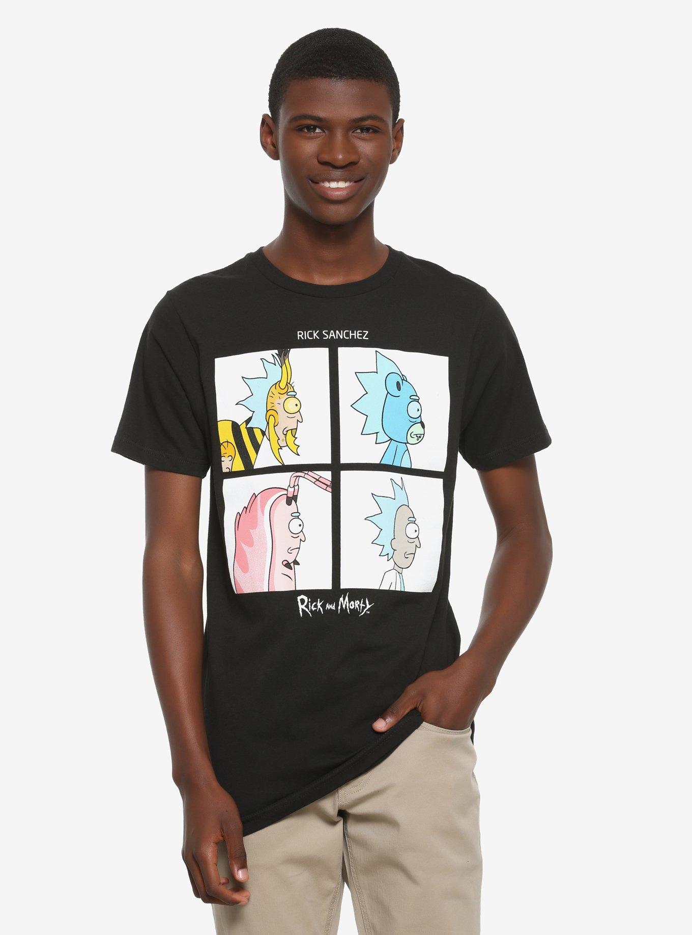 Rick And Morty Rick Squares T-Shirt, BLACK, alternate