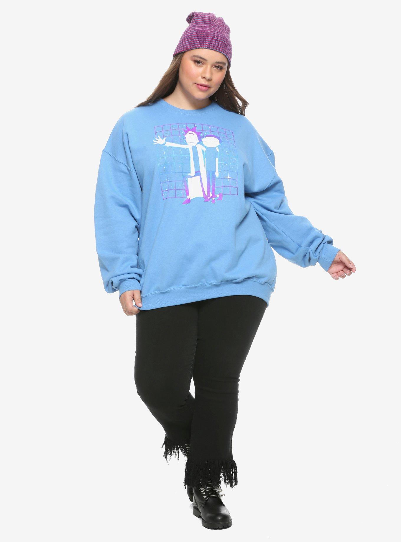 Rick And Morty Kneeling Rick Girls Sweatshirt Plus Size, MULTI, alternate