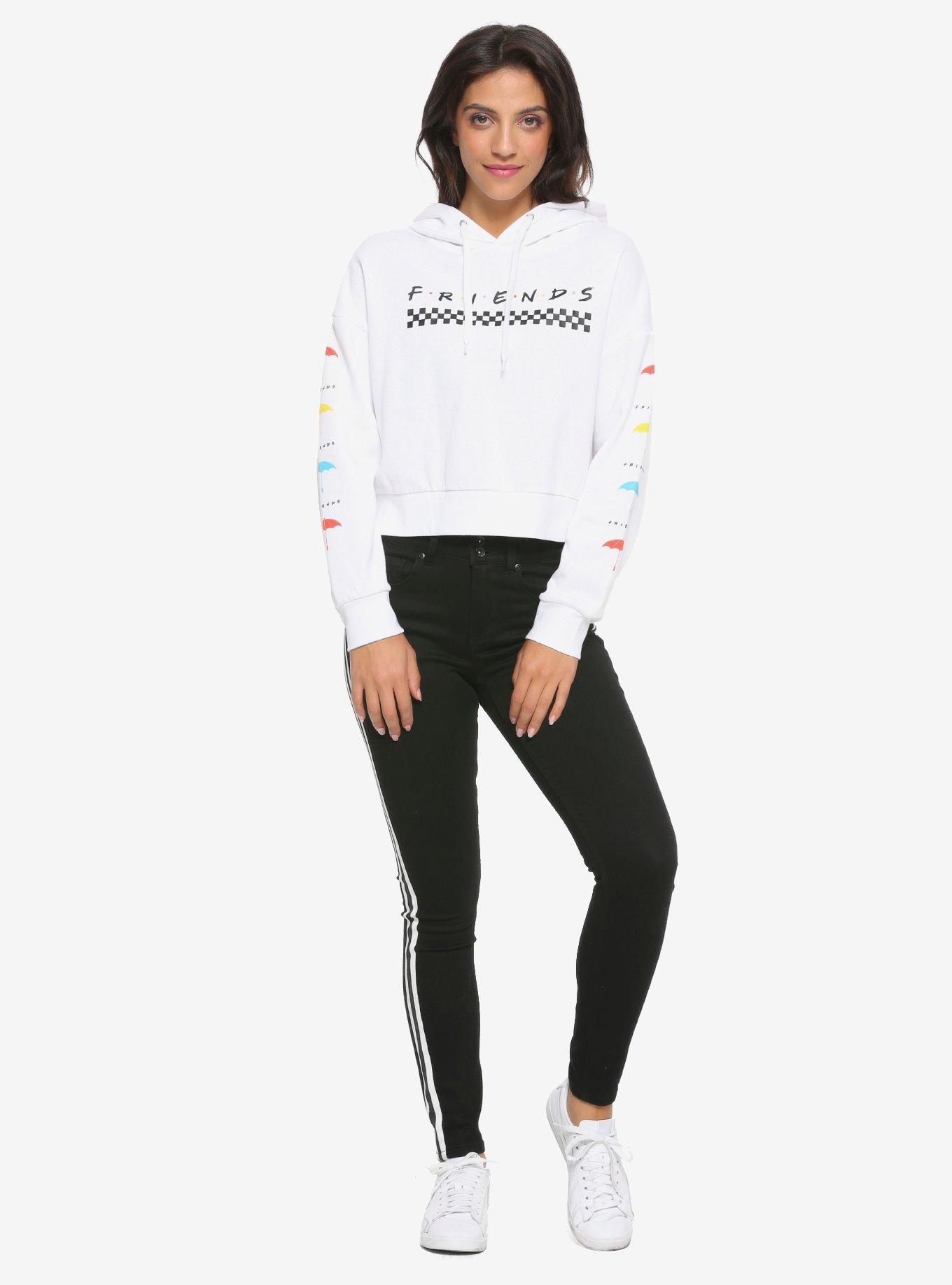 Friends Umbrellas Girls Crop Hoodie, MULTI, alternate