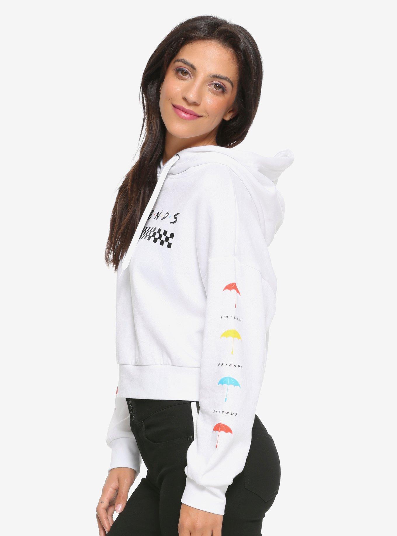 Friends Umbrellas Girls Crop Hoodie, MULTI, alternate