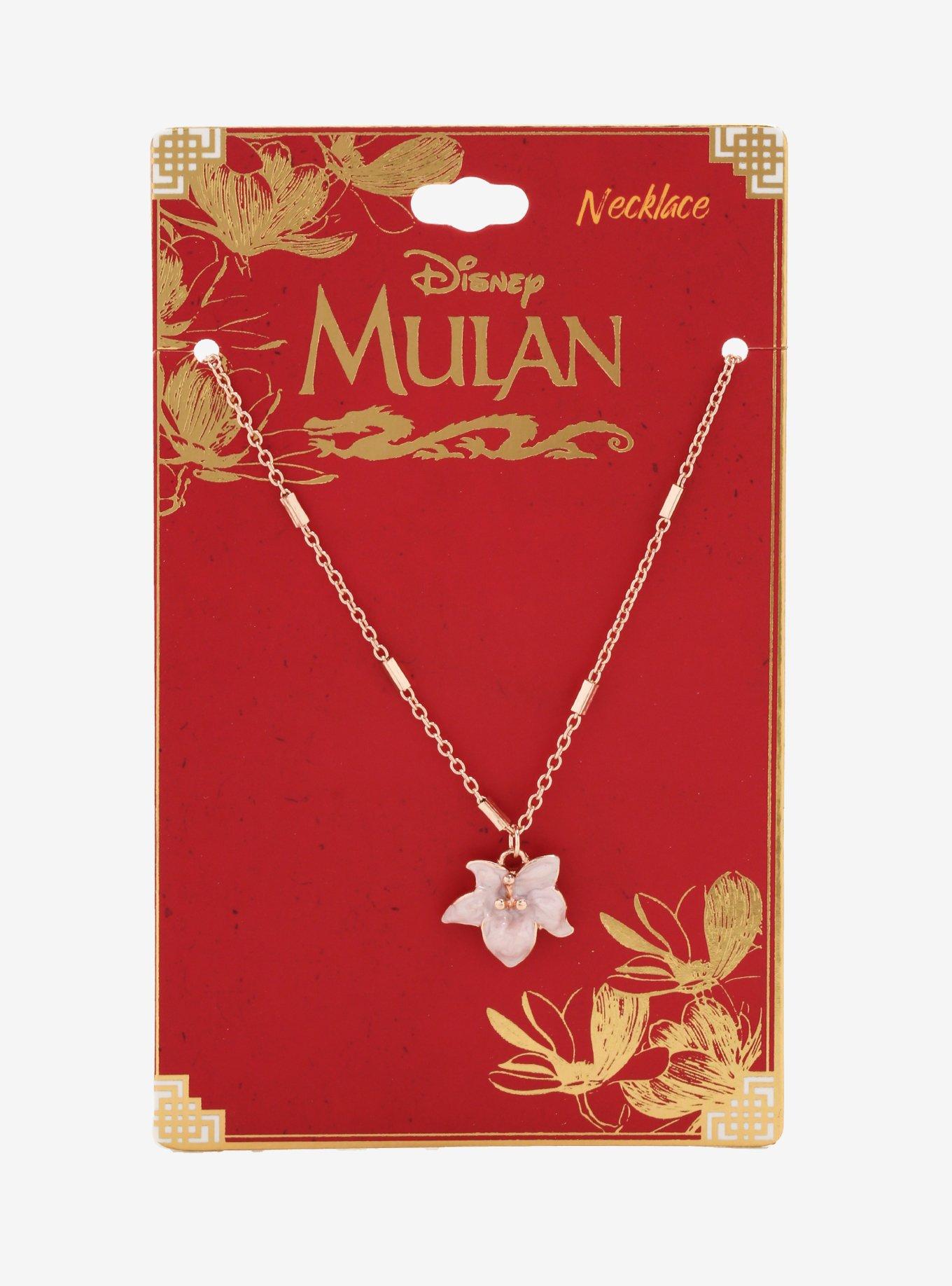 Disney Mulan Magnolia Necklace, , alternate