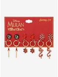 Disney Mulan Icon Stud & Hoop Earring Set, , alternate