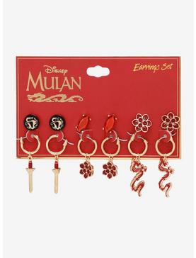 Disney Mulan Icon Stud & Hoop Earring Set, , hi-res