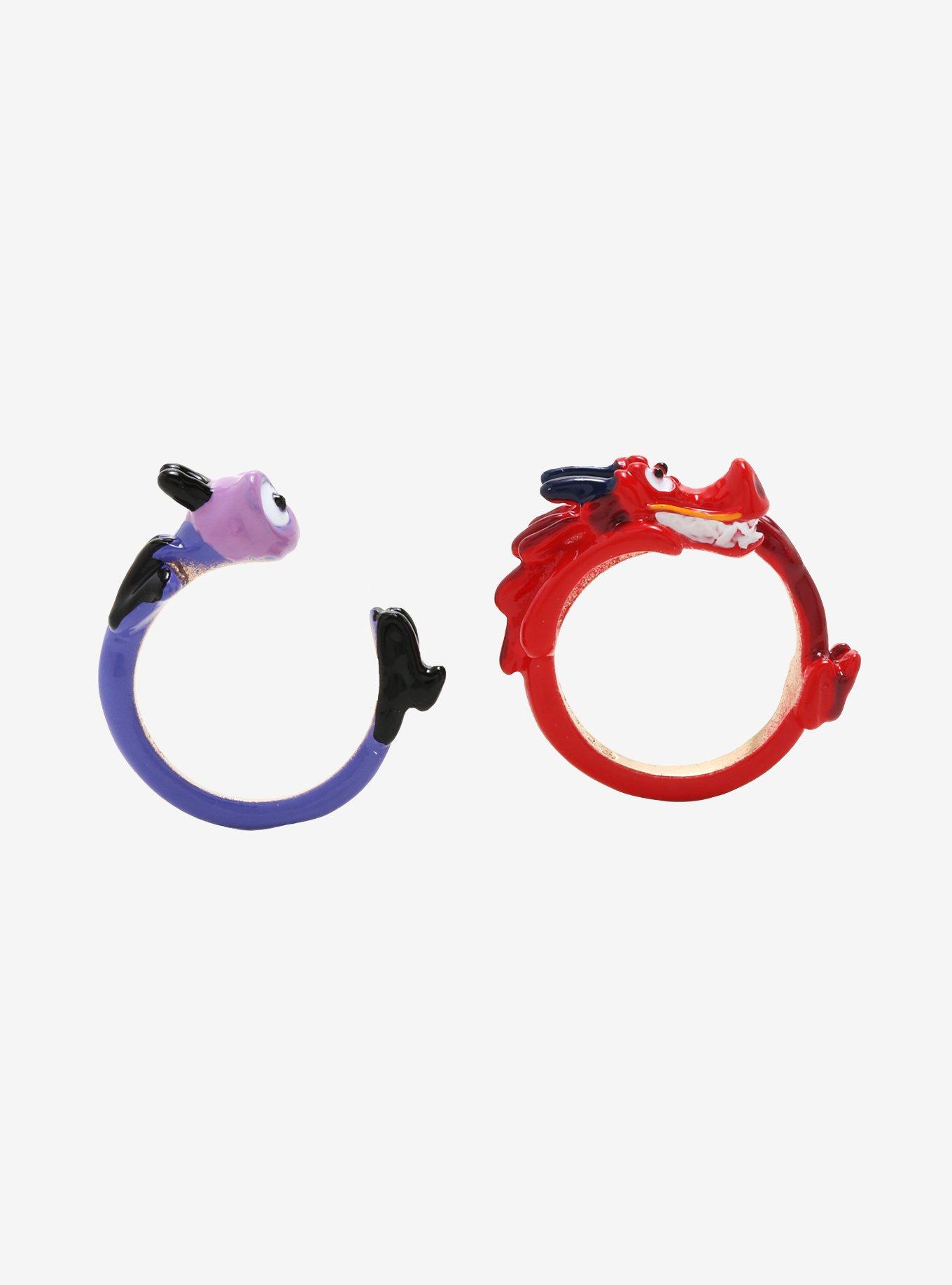 Disney Mulan Mushu & Cri-Kee Best Friend Ring Set, , alternate