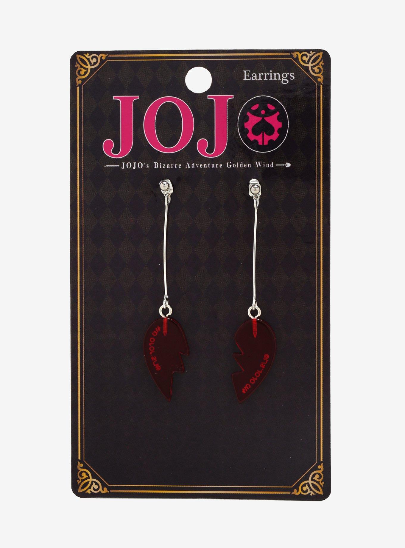 JoJo's Bizarre Adventure: Golden Wind Polnareff Heart Drop Earrings, , alternate
