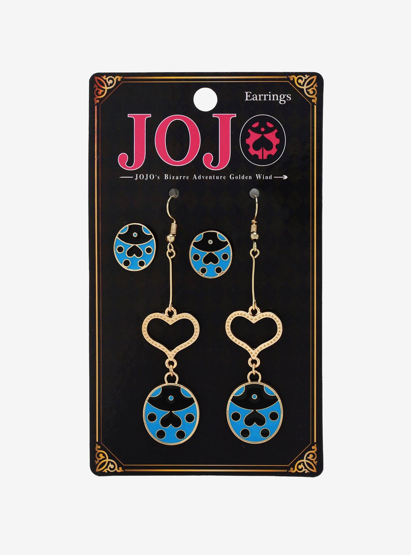JoJo's Bizarre Adventure: Golden Wind Giorno Ladybug Earring Set, , alternate