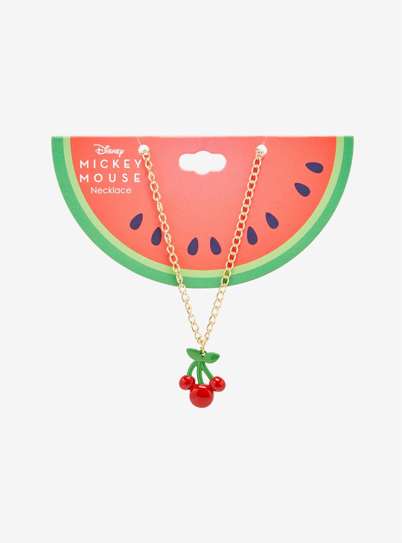 Disney Mickey Mouse Cherry Necklace, , alternate