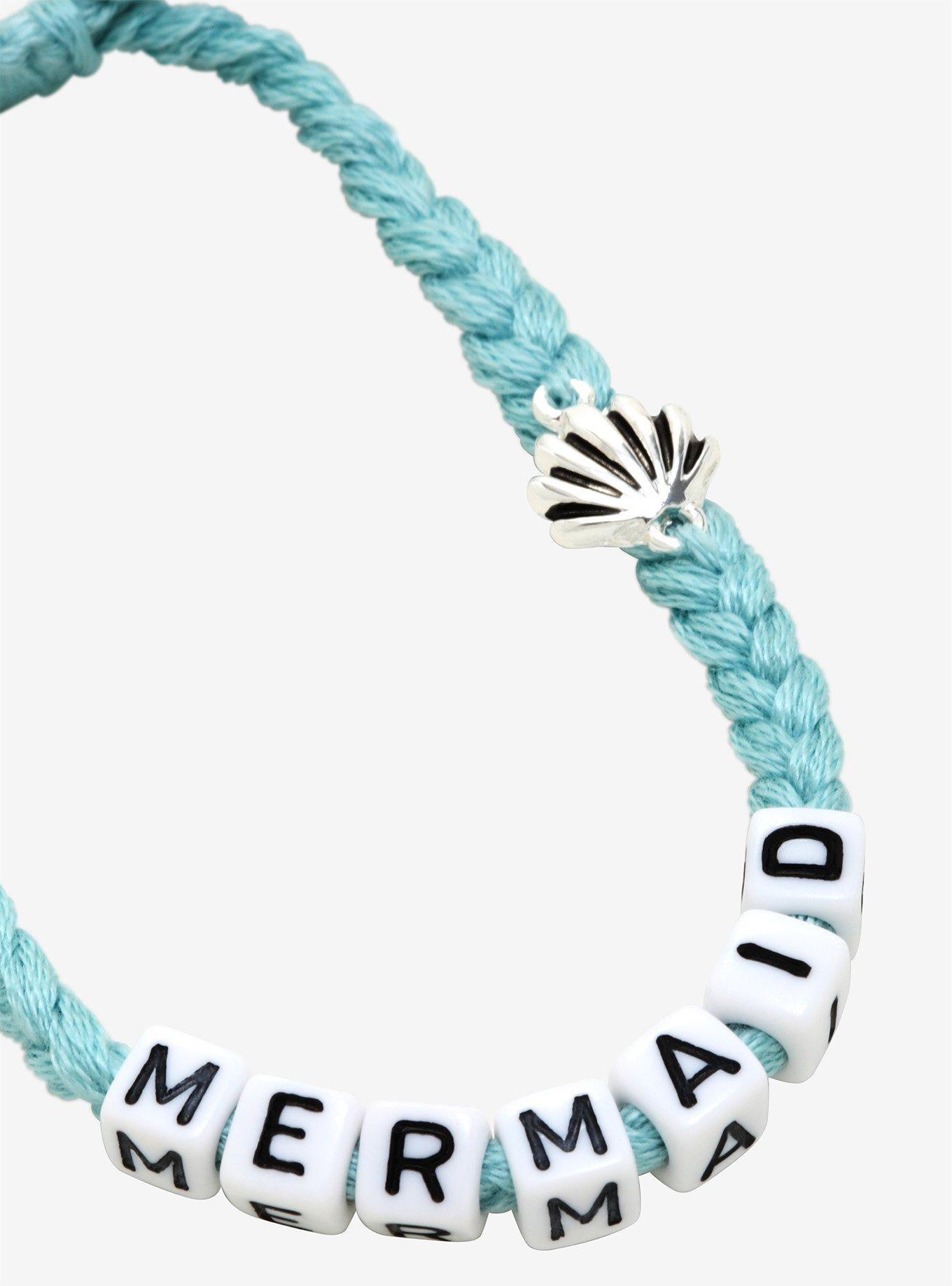 Disney Princess Ariel Mermaid Letter Bead Cord Bracelet, , alternate