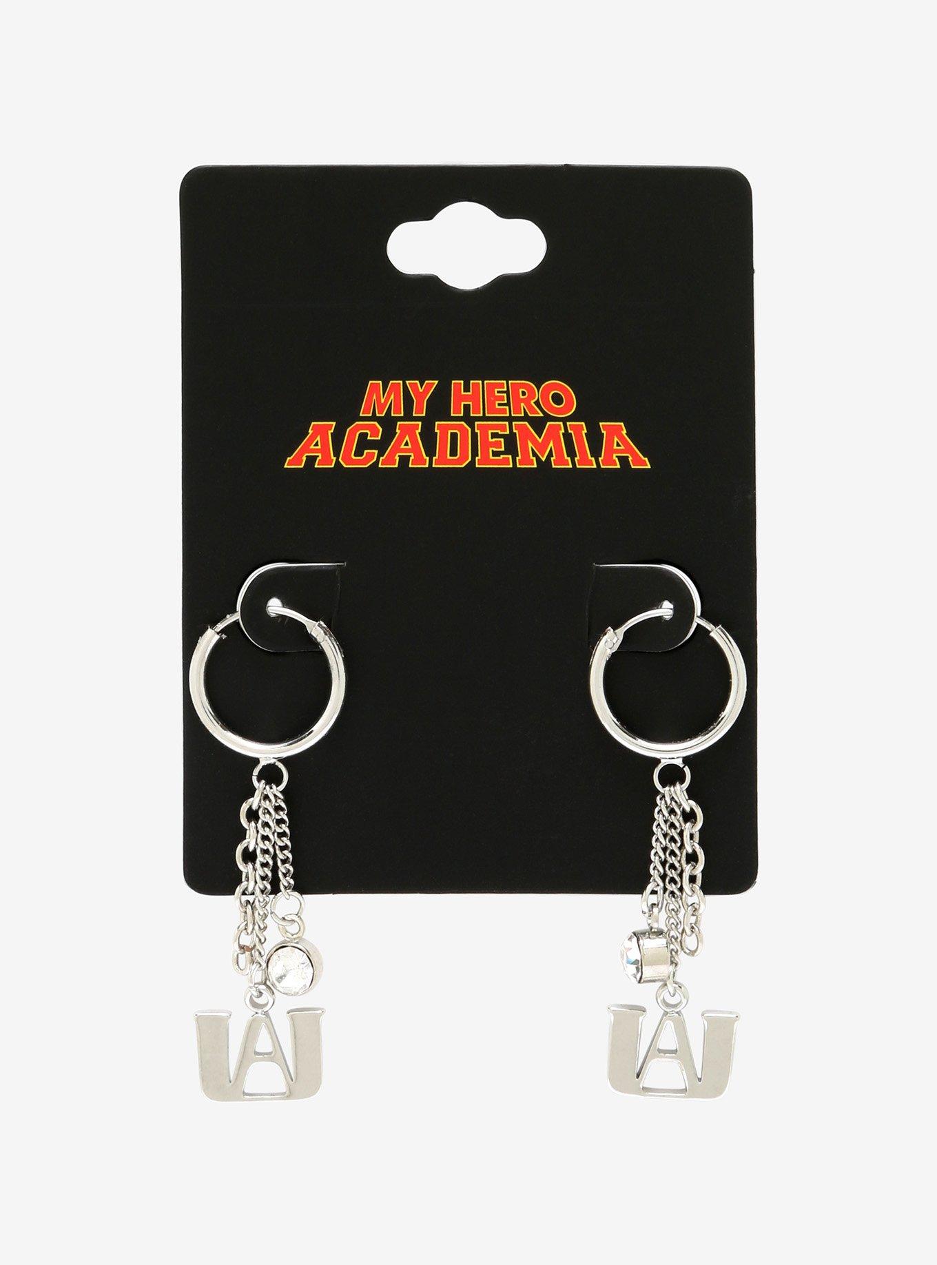 My Hero Academia U.A. High CZ Mini Hoop Earrings, , alternate