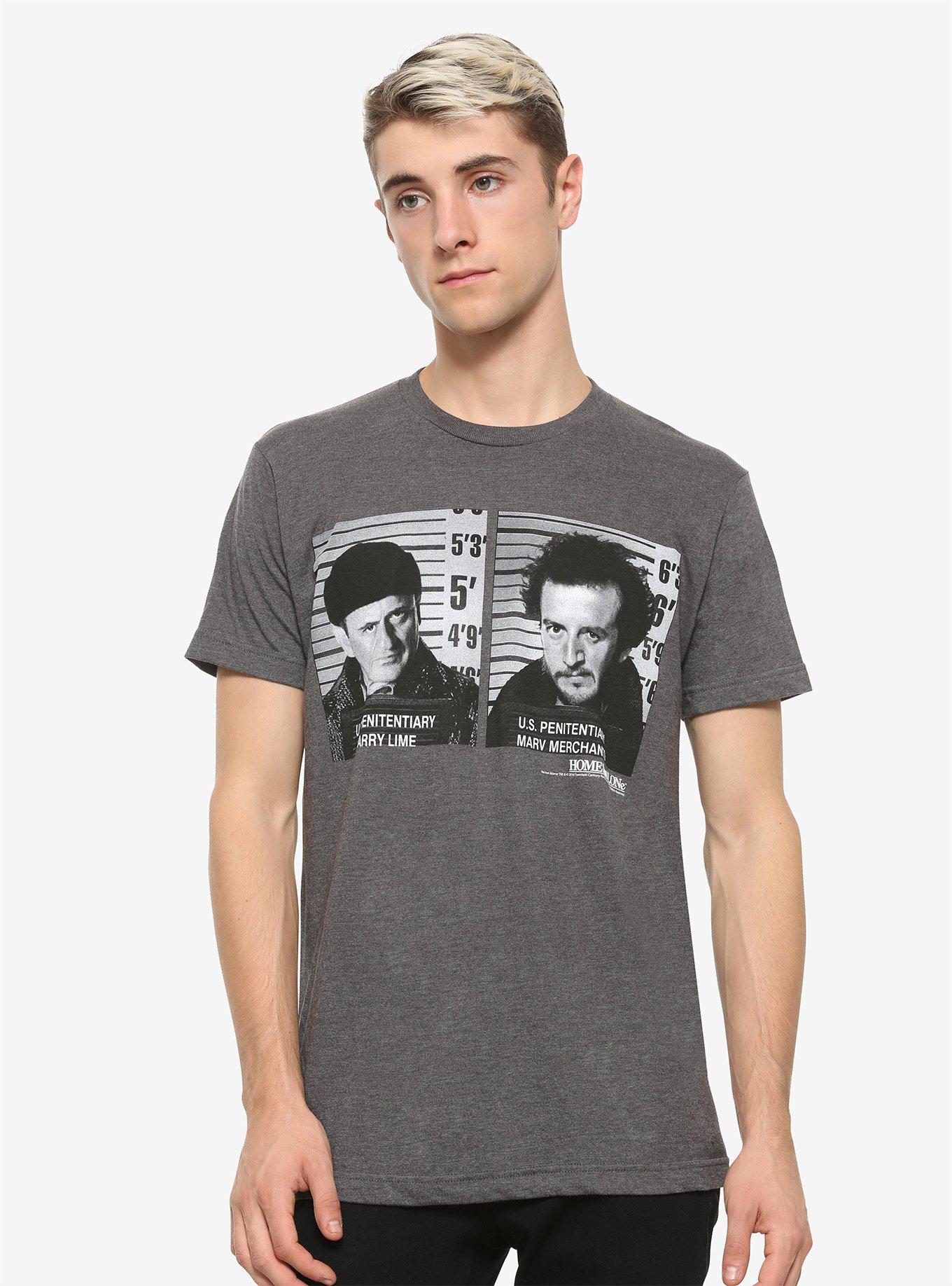 Home Alone Wet Bandits Mug Shots T-Shirt, GREY, alternate