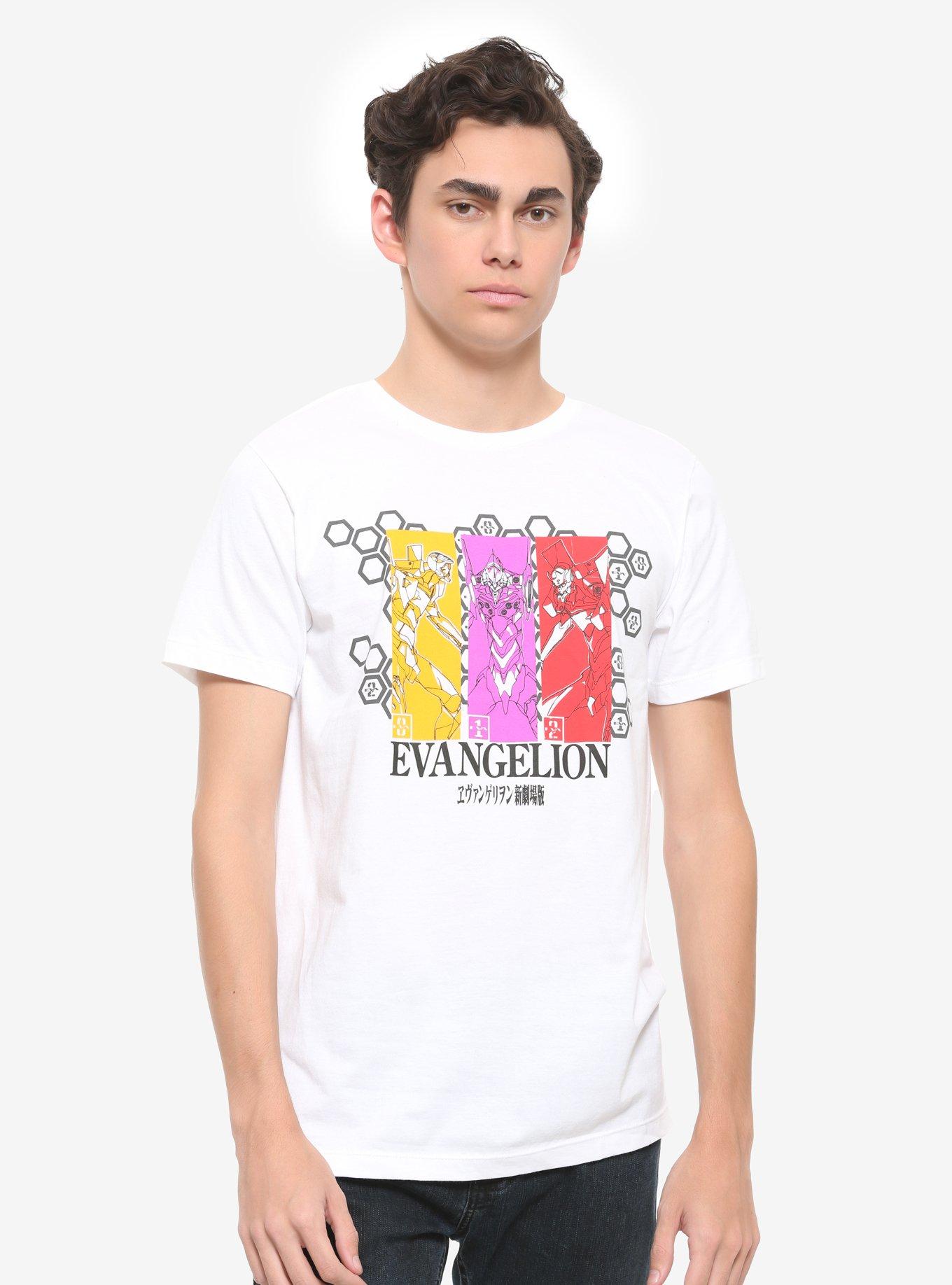 Neon Genesis Evangelion Trio Panels T-Shirt, MULTI, alternate