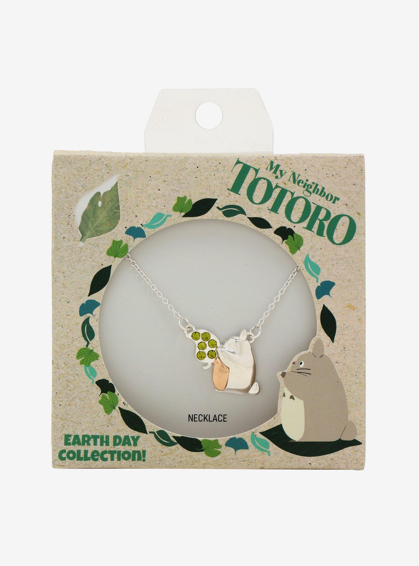 Studio Ghibli My Neighbor Totoro Green Stone Leaf Necklace, , alternate