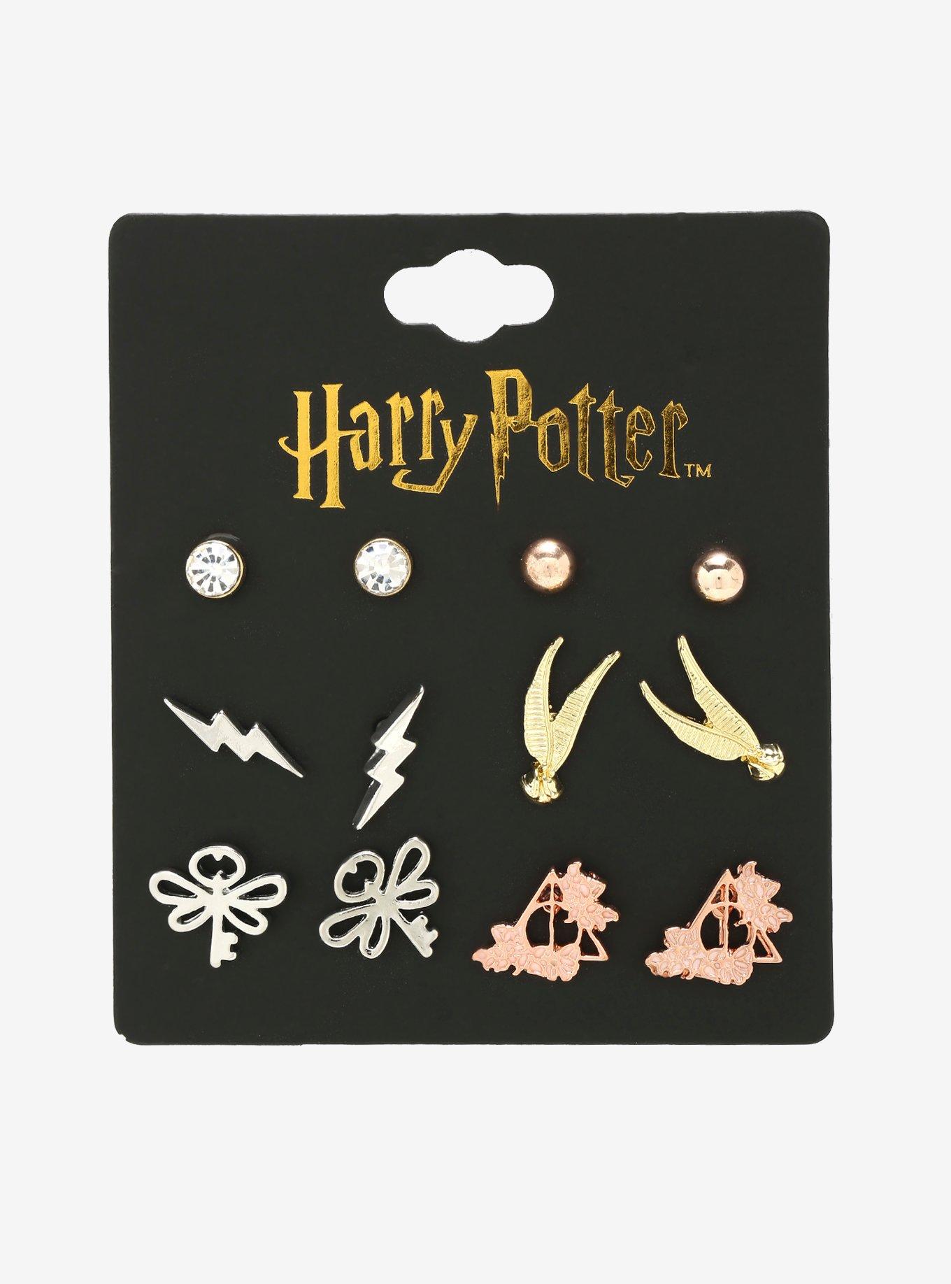 Harry Potter Mixed Metals Stud Earring Set, , alternate