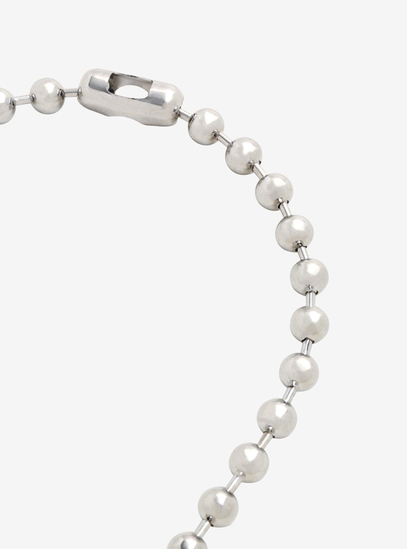 Silver Shot Bead Necklace, , alternate
